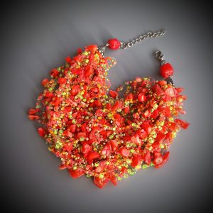 Воздушное колье с кораллоидом от Semelena