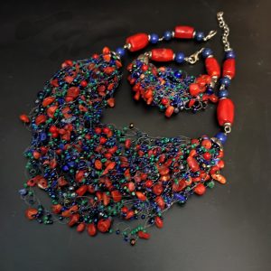 воздушный комплект праздник с лазуритом и кораллом