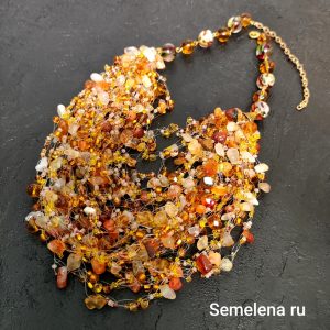 воздушное колье с сердоликом от семелена