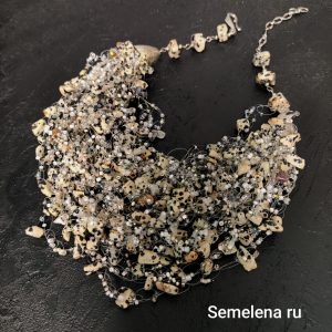 Воздушное колье Перепелочка от семелены